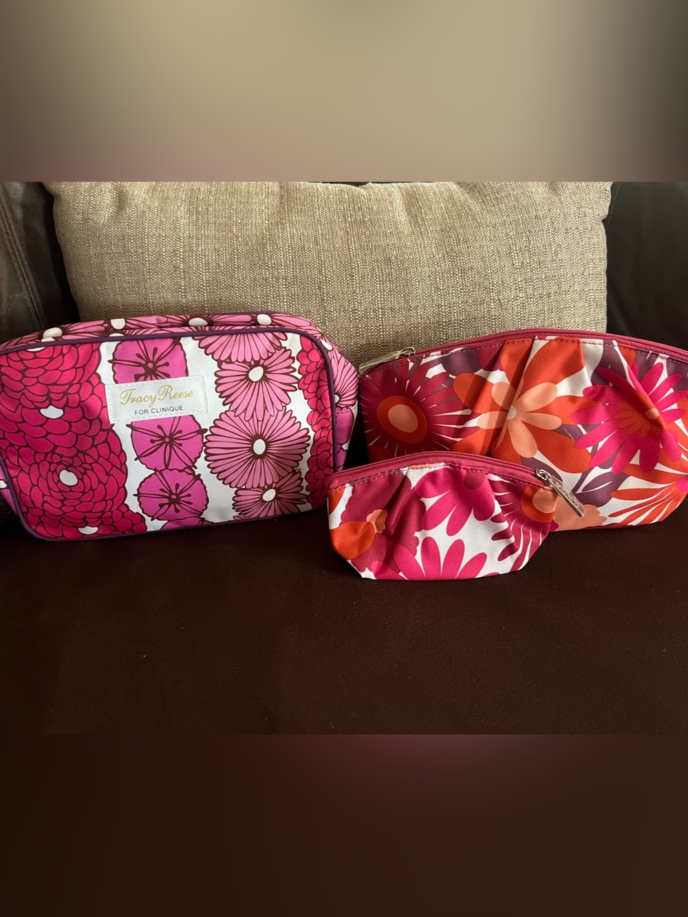 Tracy Reese Clinique Cosmetic Bag & 2 Other Clinique Cosmetic Bags, NWOT